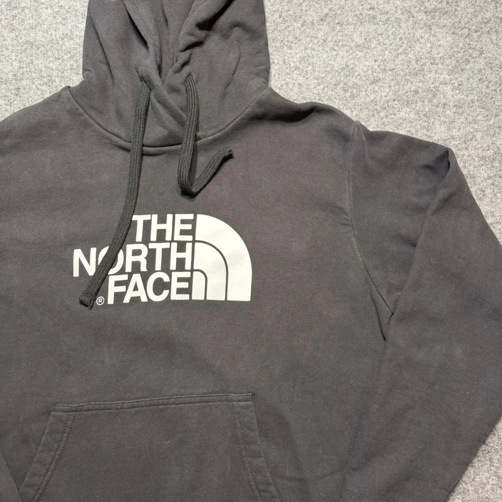 The North Face Hoodie Mens Medium Black Logo Pullover Sweatshirt